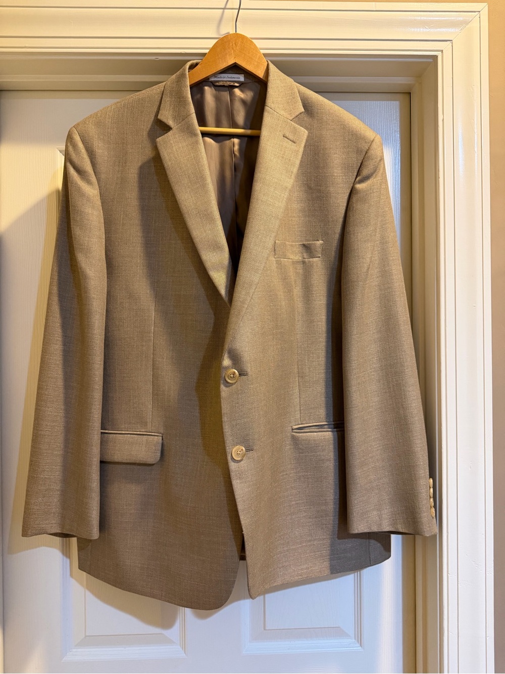 Ralph Lauren Tan Linen Blend Two-Button Sport Coat Sz 48R